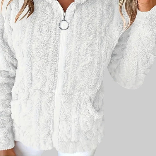 ANETA | KAPUZENPULLOVER MIT REISSVERSCHLUSS UND LANGEN ÄRMELN