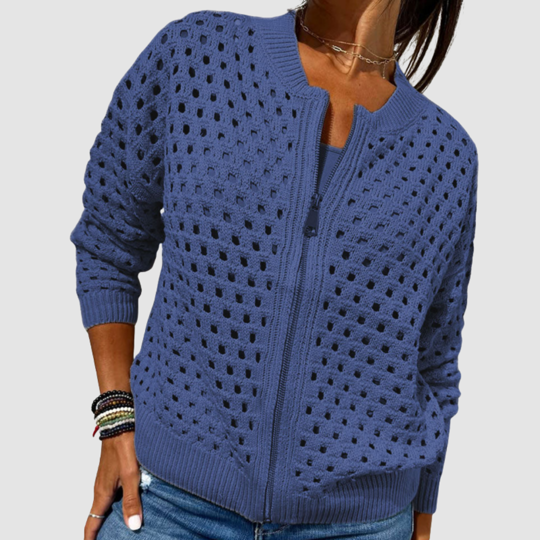 Cyndie | Eleganter Style Zip Cardigan