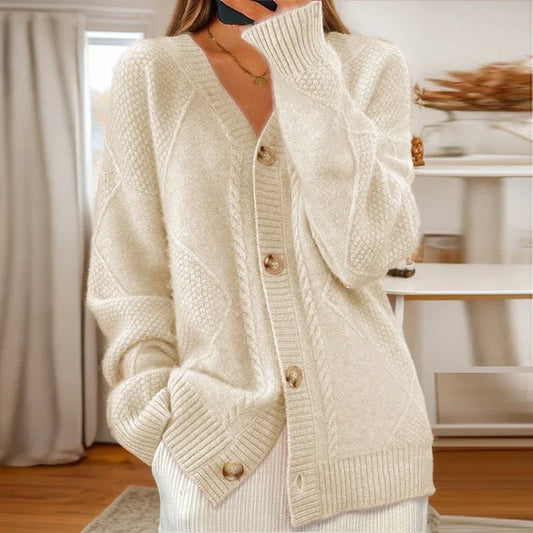 Éloise | Gemütlicher Kabelstrick-Cardigan