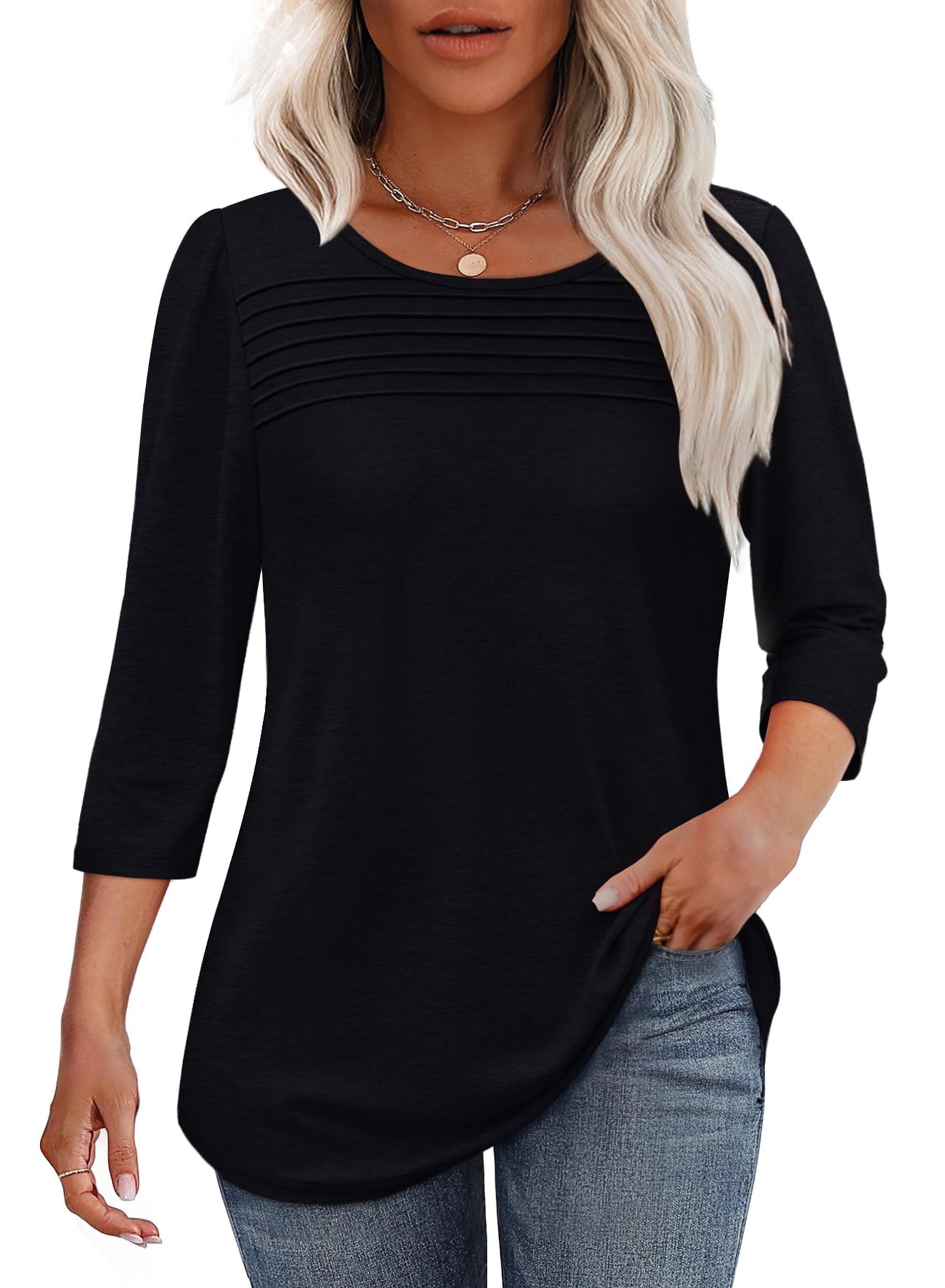 Annelie | Stilvolles Falten-Top
