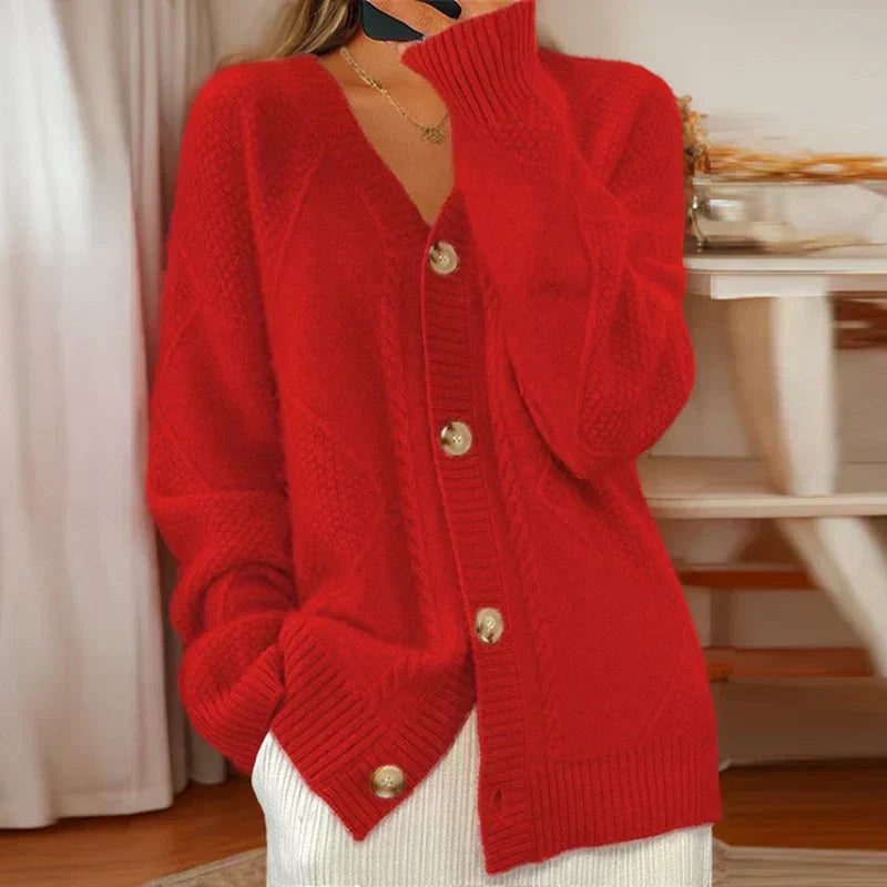 Éloise | Gemütlicher Kabelstrick-Cardigan