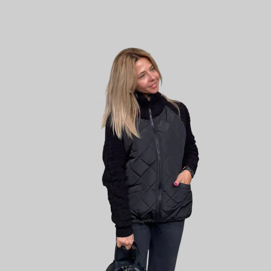BARBORA | PATCHWORK STRICKJACKE FÜR DAMEN