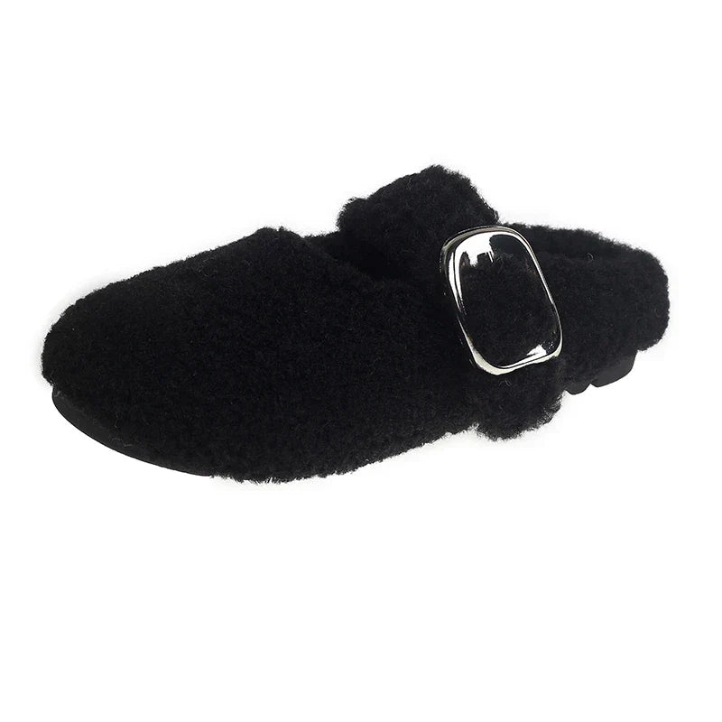 Warme Lammwoll Mary Jane Ballerinas