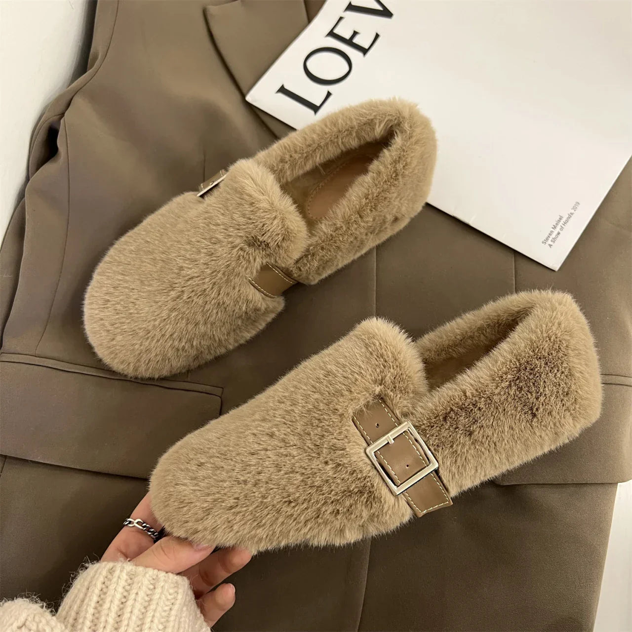 Gemütliche Winter-Fell-Slipper