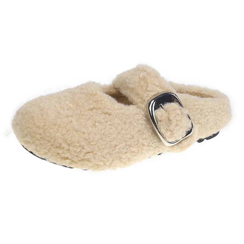 Warme Lammwoll Mary Jane Ballerinas