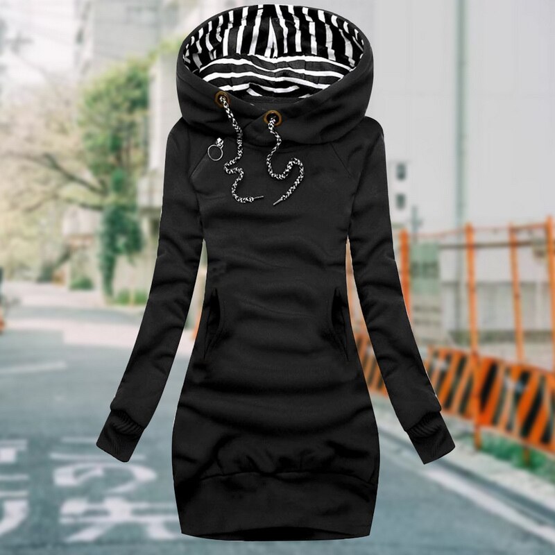 Becca | Slim-Fit Hoodie Kleid Jacke