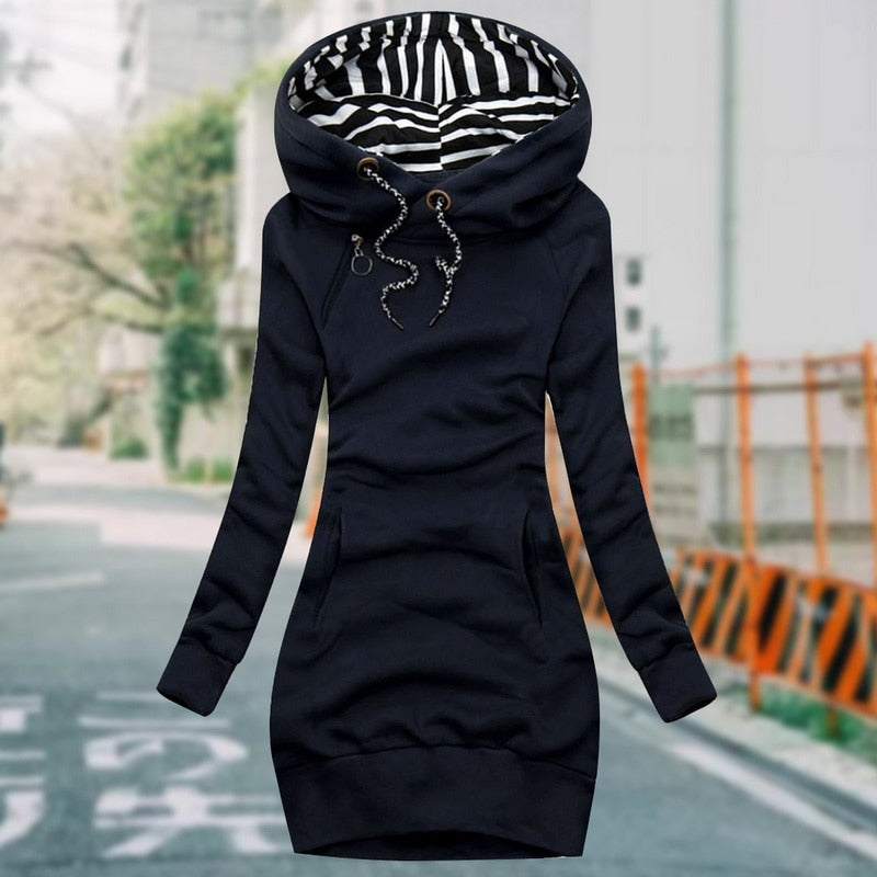 Becca | Slim-Fit Hoodie Kleid Jacke