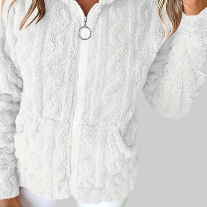 ANETA | KAPUZENPULLOVER MIT REISSVERSCHLUSS UND LANGEN ÄRMELN