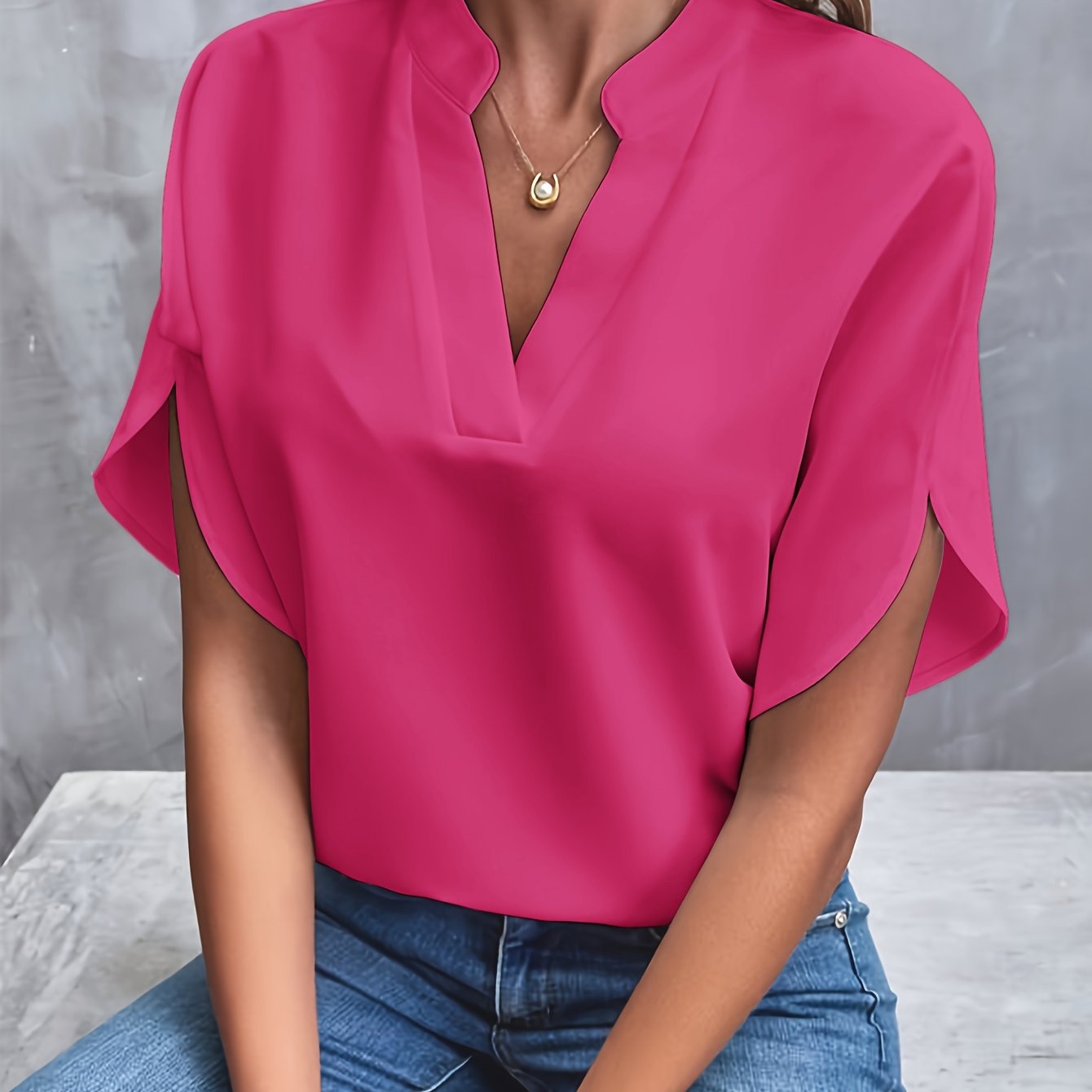 Amelie | Elegantes V-Ausschnitt-Top