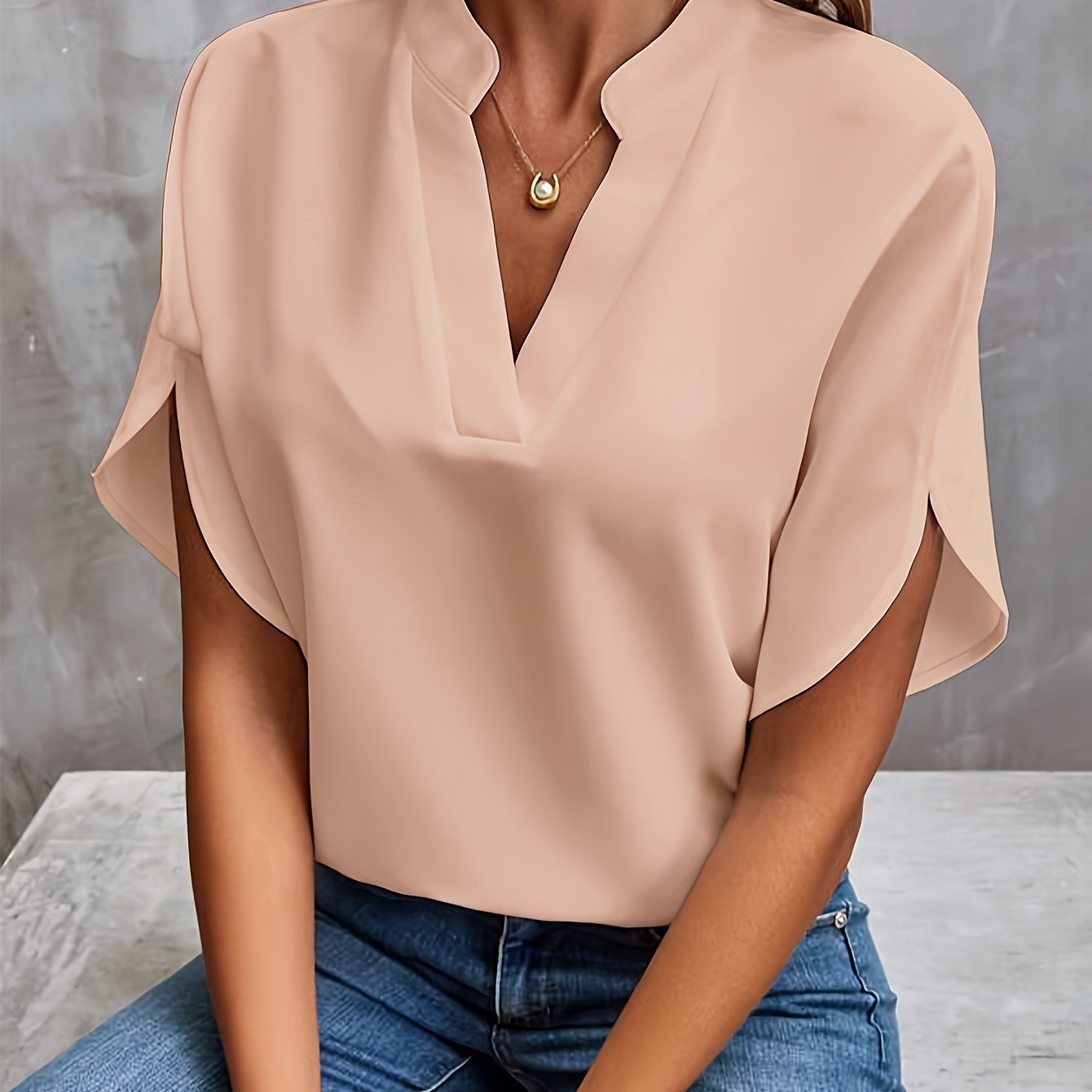 Amelie | Elegantes V-Ausschnitt-Top