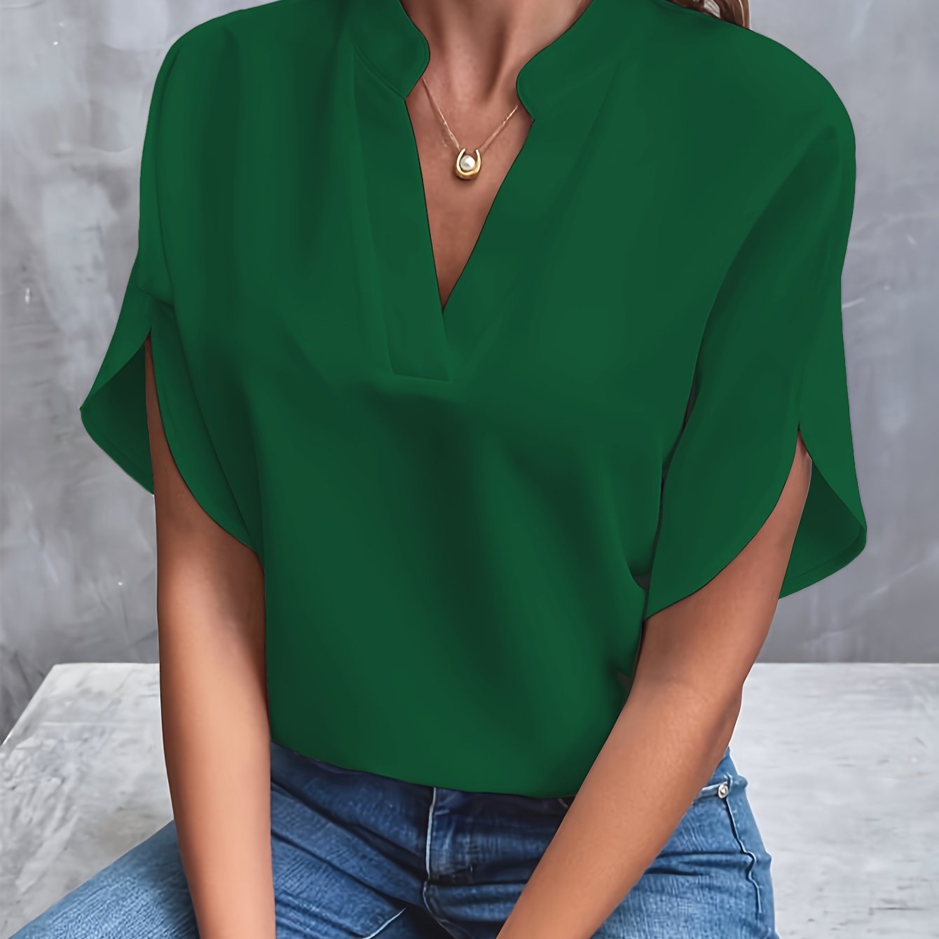 Amelie | Elegantes V-Ausschnitt-Top