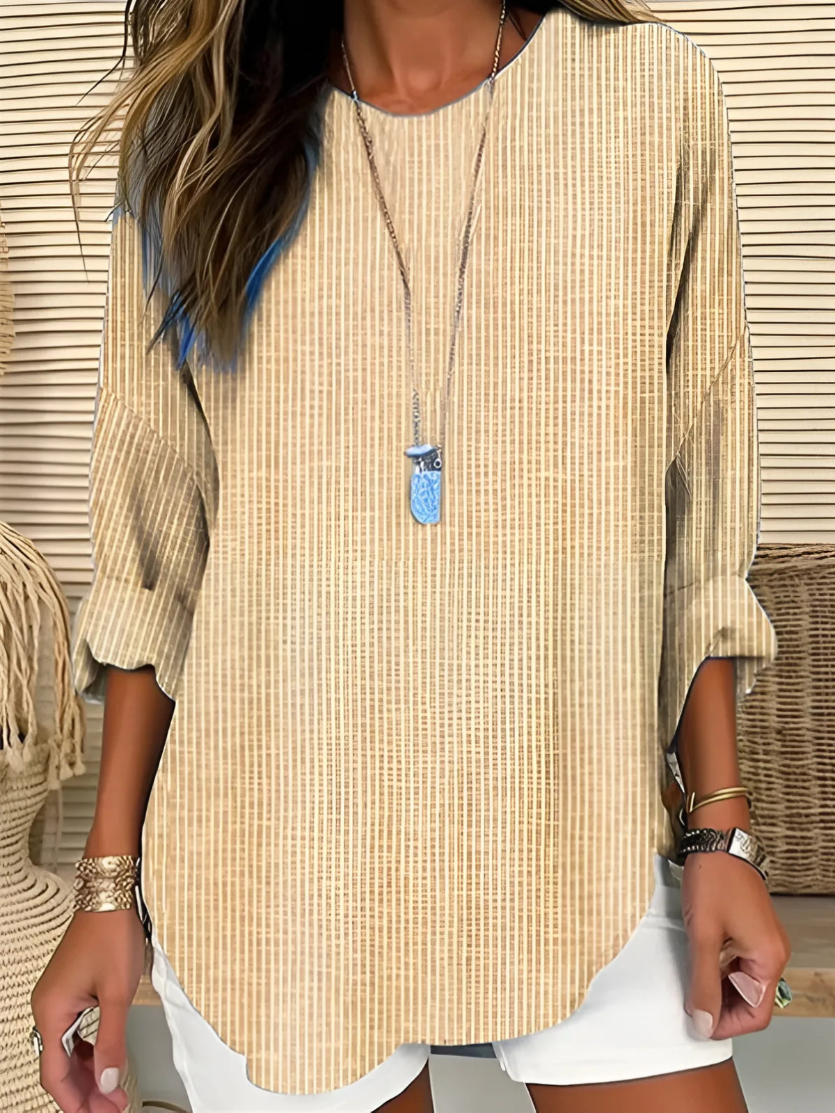 Adriana | Lässiges gestreiftes Tunika-Top