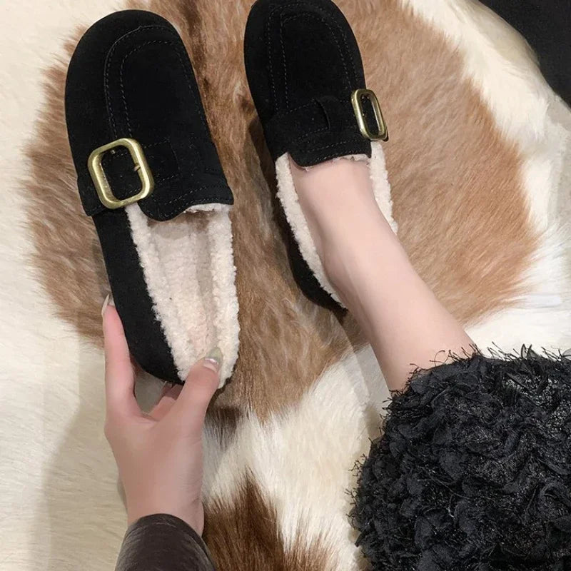 Gemütliche Retro Damen-Ballen-Loafer