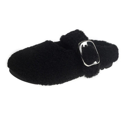 Warme Lammwoll Mary Jane Ballerinas