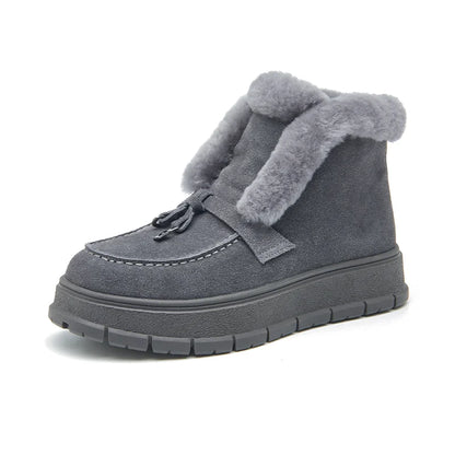 Gemütliche Wildleder-Winterstiefel