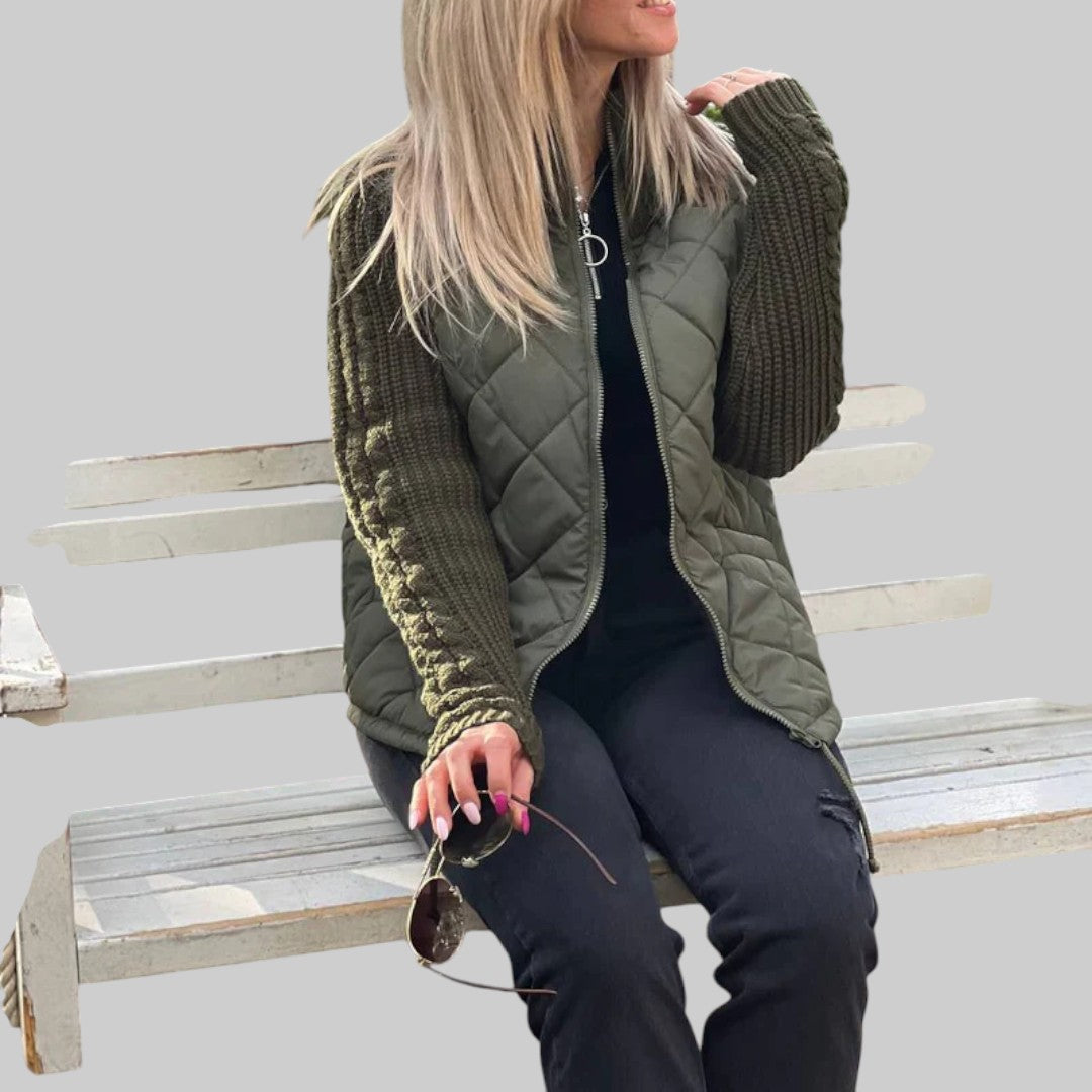 BARBORA | PATCHWORK STRICKJACKE FÜR DAMEN
