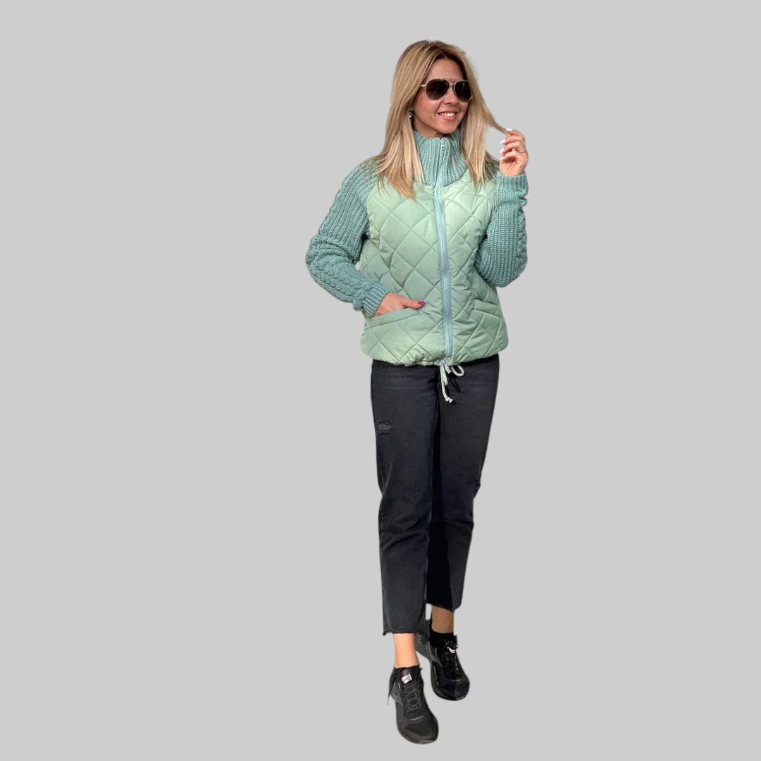 BARBORA | PATCHWORK STRICKJACKE FÜR DAMEN