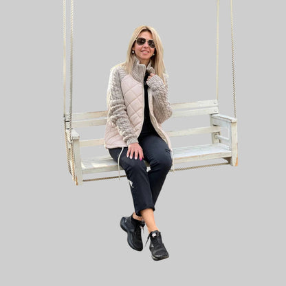 BARBORA | PATCHWORK STRICKJACKE FÜR DAMEN